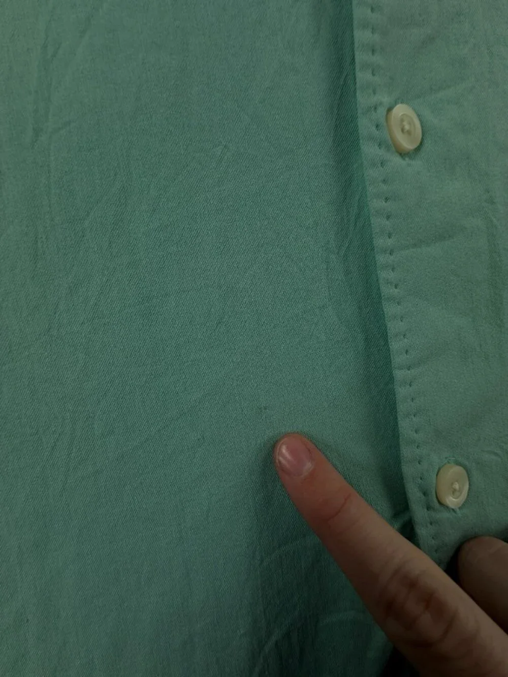Tommy Bahama Silk Cotton Spandex Button Up Shirt Short Sleeve Light Green 2XL